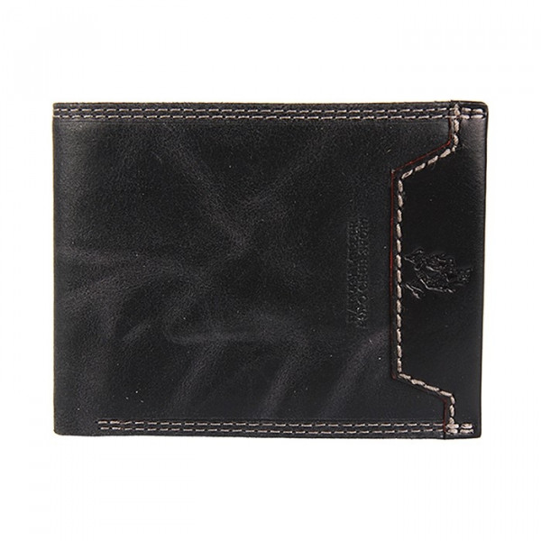 Pánská kožená peněženka Harvey Miller Bill - černá