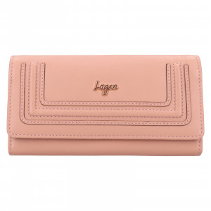 Dámská kožená peněženka Lagen Malie - růžová
