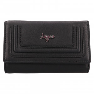 Malá dámská kožená peněženka Lagen Mika - černá