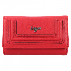 Malá dámská kožená peněženka Lagen Mika - červená