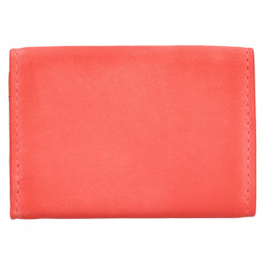 Dámská kožená slim peněženka Lagen Mellba - oranžovo-červená