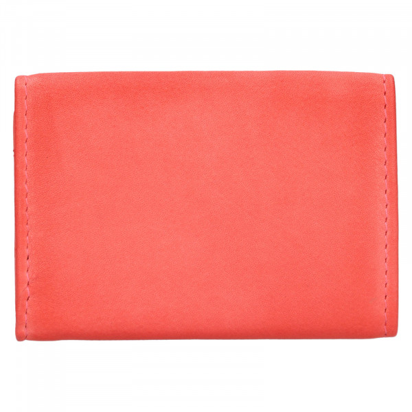 Dámská kožená slim peněženka Lagen Mellba - oranžovo-červená