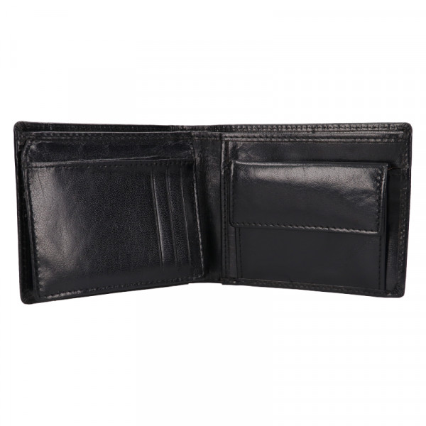 Pánská kožená peněženka Lagen Dionis - černo-červená