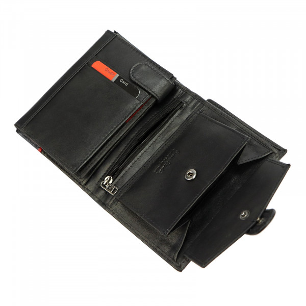 Pánská kožená peněženka Pierre Cardin Sabien - černo-červená