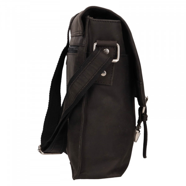 Pánská kožená taška přes rameno Greenwood Celesten - černá