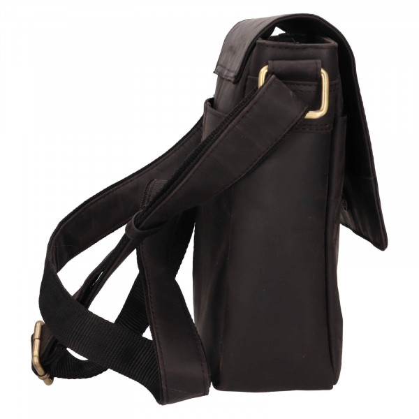 Pánská kožená taška přes rameno Nordee Kell - černá