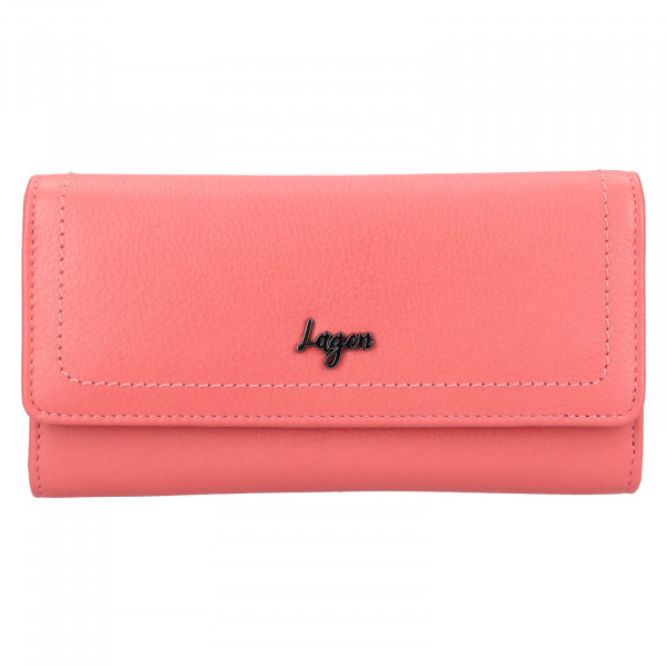 Dámská kožená peněženka Lagen Agda - růžová