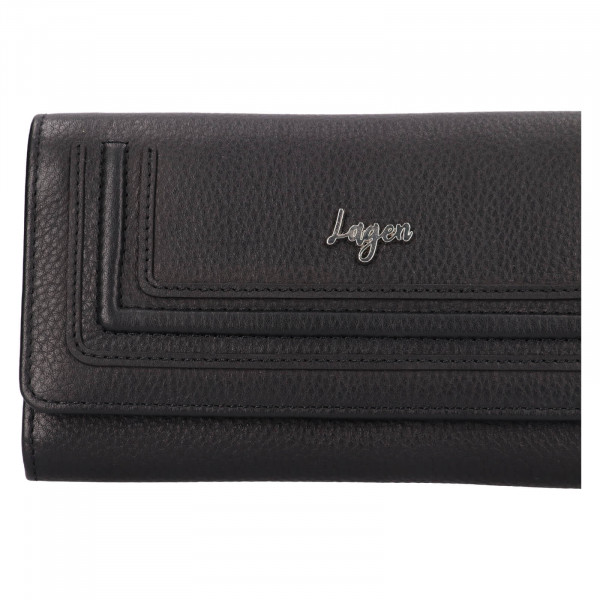 Dámská kožená peněženka Lagen Arvína - černá