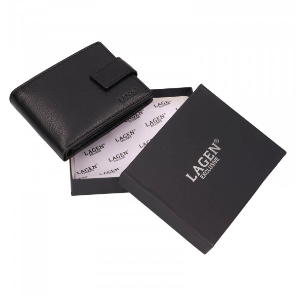 Pánská kožená peněženka Lagen Nilsson - černá