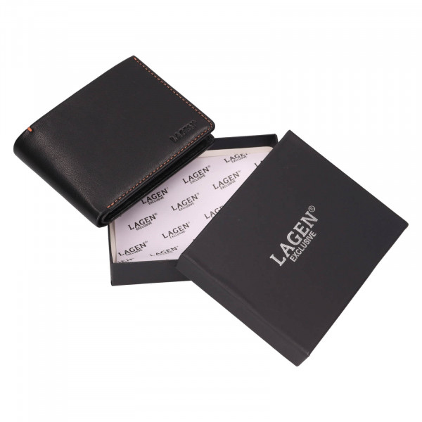 Pánská kožená peněženka Lagen Johansson - černá