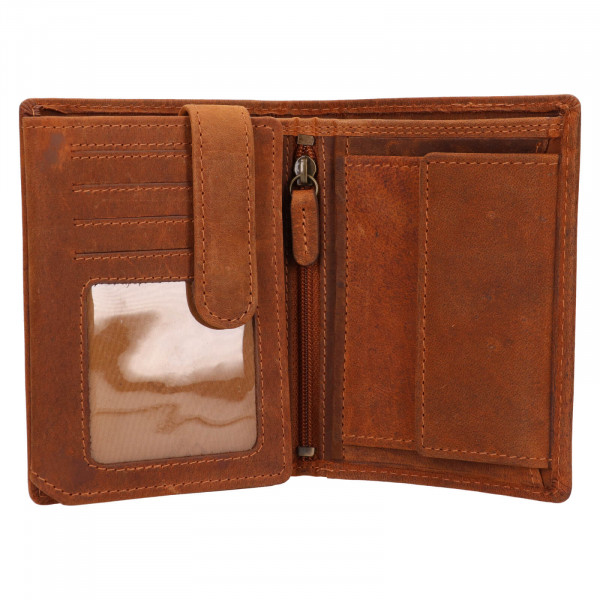 Pánská kožená peněženka Lagen Fingal - hnědá