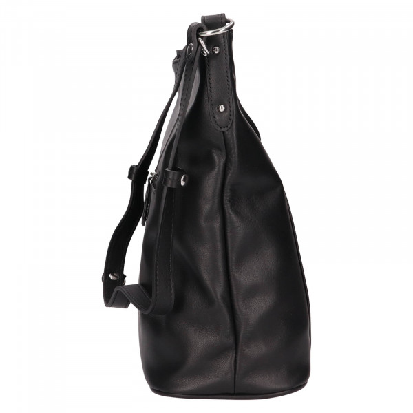 Dámská kožená kabelka přes rameno Katana Botilda - černá