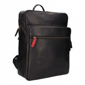 Kožený batoh na notebook Mustang Sevila - černá