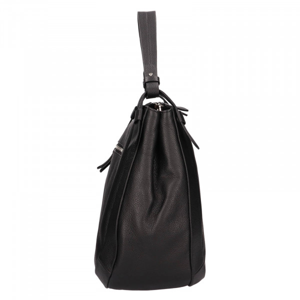 Dámská kožená kabelka Gianní Conti Matilda - černá