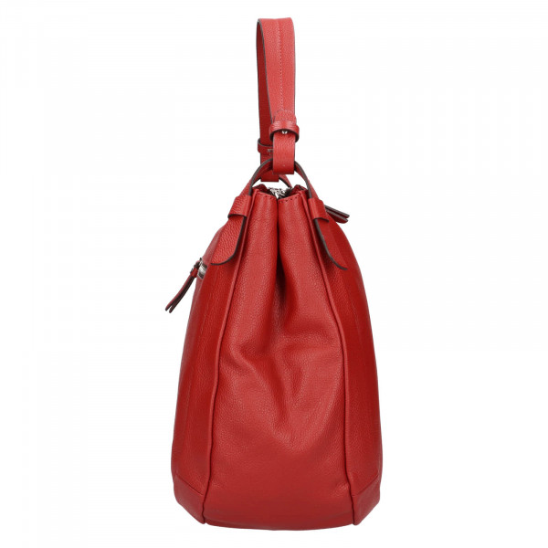 Dámská kožená kabelka Gianní Conti Matilda - červená