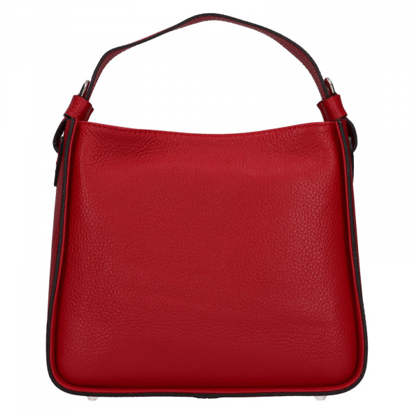 Dámská kožená kabelka Italia Luisa - červená