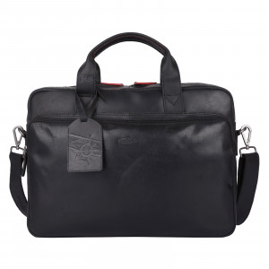 Pánská kožená taška na notebook Sparwell Niklaus - černá