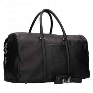 Pánská kožená cestovní taška Italia Rummy - černá
