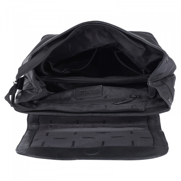Dámský kožený batoh Sparwell Barus - černá