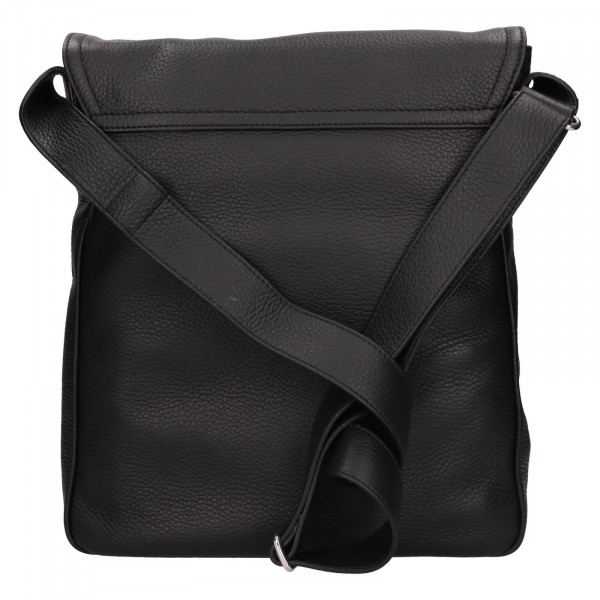Pánská kožená taška přes rameno Unidax Liver - černá