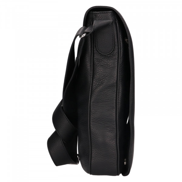 Pánská kožená taška přes rameno Unidax Liver - černá
