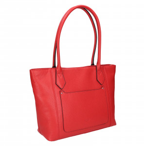 Elegantní dámská kožená kabelka Katana Lenese - červená