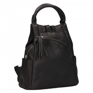 Dámský kožený vintage batoh Trend Diana - černá