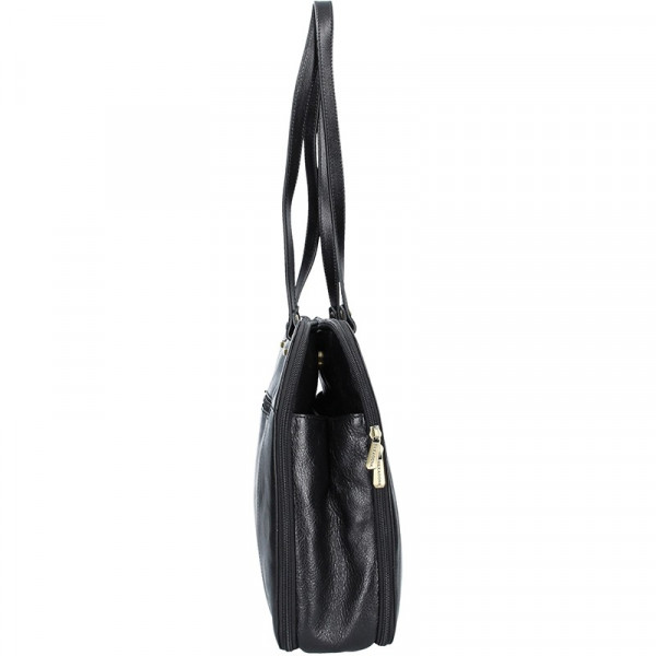 Luxusní kožená dámská kabelka Hexagona 113292 - černá