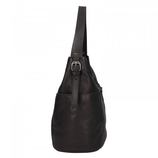 Dámská kožená kabelka The Trend Lenka - černá