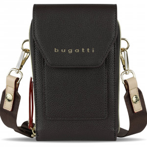 Dámská kožená kabelka na telefon a doklady Bugatti Aldea - hnědá
