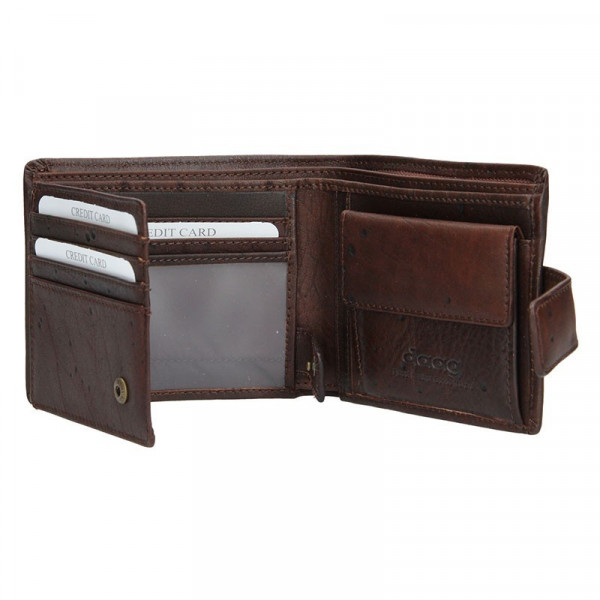 Pánská kožená peněženka Daag P05a - tmavě hnědá