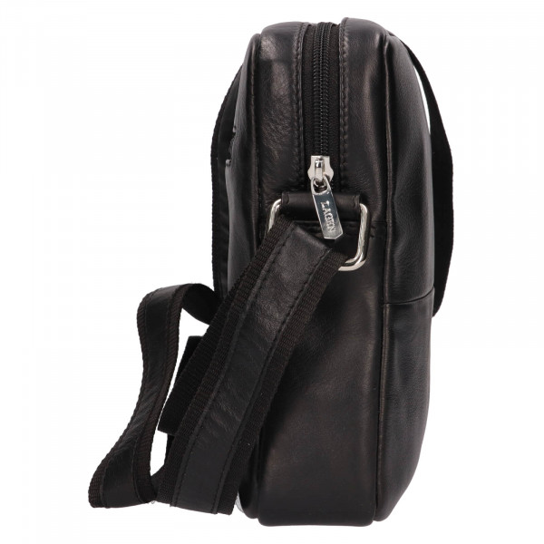Pánská kožená taška přes rameno Lagen Janus - černá