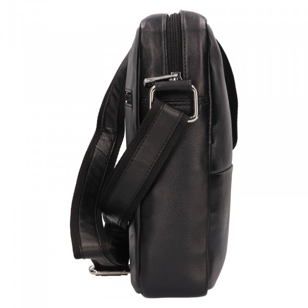 Pánská kožená taška přes rameno Lagen Bens - černá