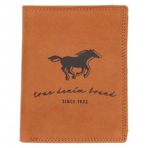 Pánská kožená peněženka Mustang Rolley - koňak