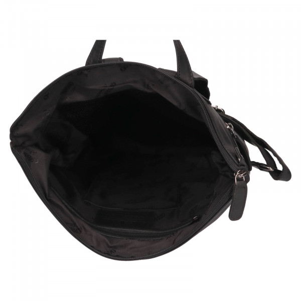 Kožený batoh Greenwood Citte - černá