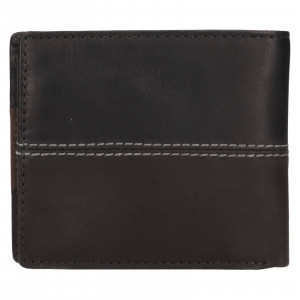 Pánská kožená peněženka Lagen Arnaud - černo-šedá