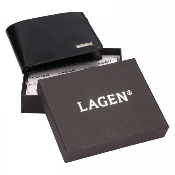 Pánská kožená peněženka Lagen Cédric - černá