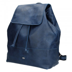 Dámský kožený batoh Daag Fanky GO! 21 - tmavě modrá