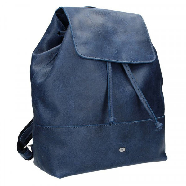 Dámský kožený batoh Daag Fanky GO! 21 - tmavě modrá
